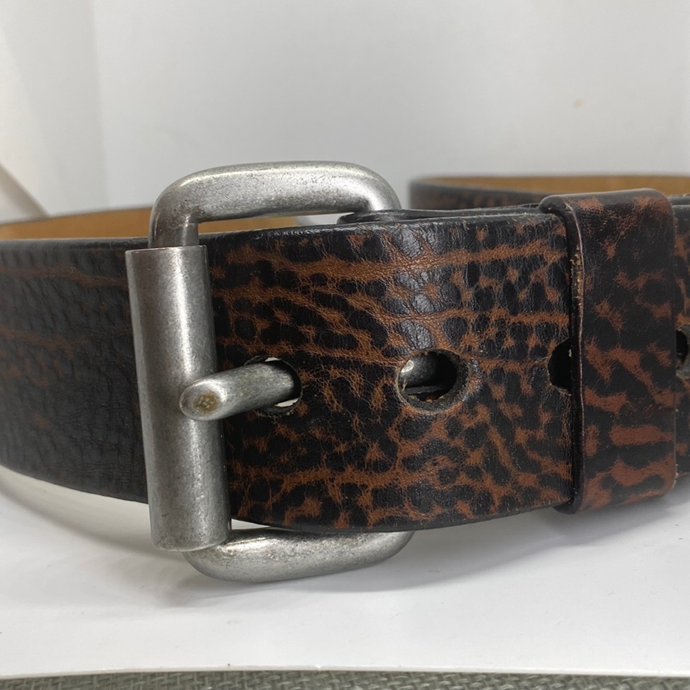 MENS BRAVE RAW Salvage Leather Belt! SIZE 36, 46” long🔥